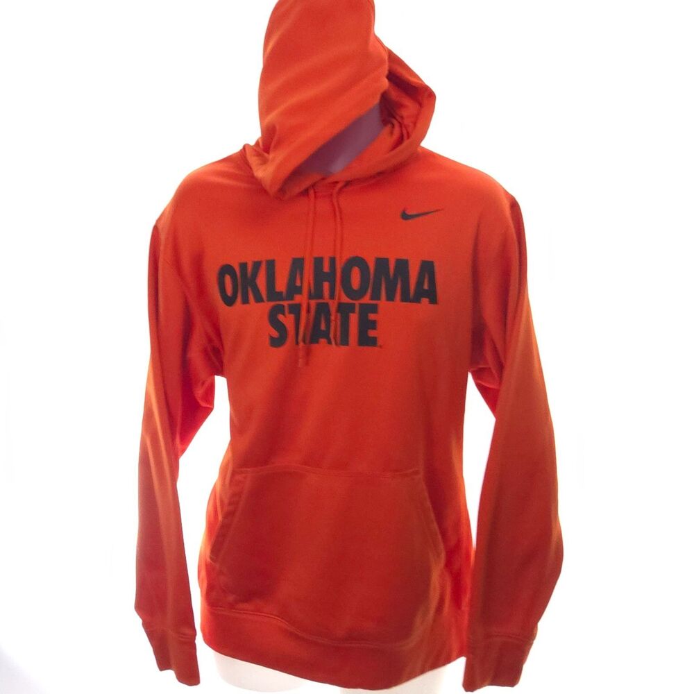 Nike Oklahoma State OSU Cowboys Hoodie Mens M Therma-Fit NCAA Football Free Ship - Picture 2 of 13